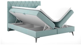 Franciaágy Boxspring 160 cm Miror (mentol) (tárolóhellyel). 1020318