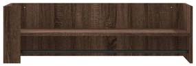 barna tölgy színű szerelt fa fali polc 100 x 35 x 30,5 cm