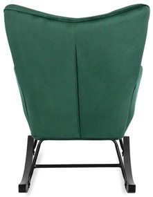 Zöld Hintafotel Bársony Kárpittal. ELIS