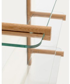 Natúr színű üveg moduláris polcrendszer 90x28x30,5 cm Sitra – Kave Home