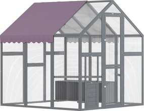 PawHut Tyúkfuttató 1,7x1,8x1,8 m Zárható Tannin Fa Tyúkól Vízálló, UV-ellenálló Tetővel Szabadtéri Baromfi Fészek Tyúkfuttatás 6-8 Tyúknak, Kacsáknak,