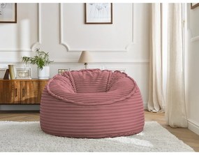 Rózsaszín kordbársony babzsákfotel Socrate – Bobochic Paris