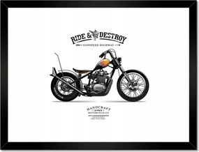 Poszterek keretben 40x30 Motorkerékpár Antik Vintage