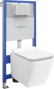 Mexen Fenix XS-F, rejtett modul és függesztett WC Vega, lassú esésű üléssel, fehér, 68030654000
