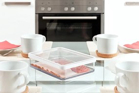 ROTHO LOFT MŰANYAG KONYHAI TÁROLÓDOBOZ 1 L, LAPOS - FEHÉR