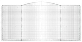 8 db íves horganyzott vas gabion kosár 400x30x180/200 cm