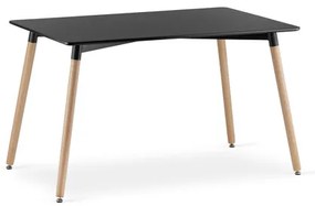Étkezőasztal ADRIA 120x80 cm - bükkfa/fekete