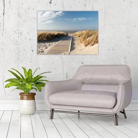 Kép - Homokos strand Langeoog szigetén, Németországban (70x50 cm)