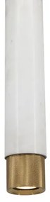 Csillár zsinóron Marble white/brass 1xGU10/8W/230V