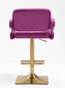 HR8403KW Fukszia modern velúr szék arany lábbal
