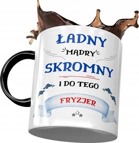 Bögre Fekete Fodrász Szép Okos Szerény Fodrász Nyomtatott Fotóval