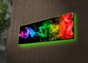 LED-es megvilágítású vászon falikép, többszínű -