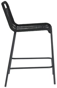 Glenville fekete acélszerkezetű bárszék, magasság 62 cm - Kave Home
