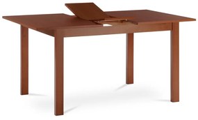 Masă de sufragerie extensibilă 120+30x80x74 cm, blat MDF, furnir, picioare din lemn masiv, culoare cires