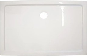 Modena Slim aszimmetrikus szögletes akril zuhanytálca, 80x120x5,5 cm-es méretben