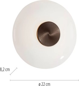 Paul Neuhaus modern fali lámpa pure vitrum fehér barna pln6082-34
