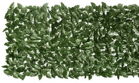 sötétzöld leveles belátás elleni erkélyparaván 600 x 75 cm