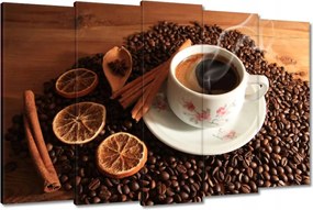 Vászonkép 150x95 Kávé vaníliarúddal