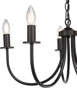 Dar Lighting klasszikus csillár becca matt fekete darbec0522