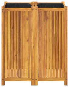 tömör akácfa kerti virágtartó béléssel 84 x 42 x 100 cm