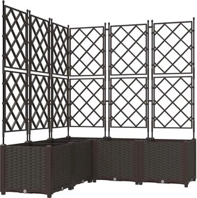 vidaXL Kerti cserép 5 pcs Barna 120 x 120 x 143 cm Acél