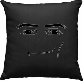 Man Face Bs párna, fekete
