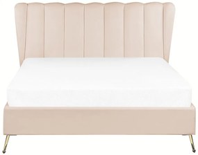 Franciaágy 140 cm Mirabell (bézs) (ágyráccsal) (USB porttal). 1081444