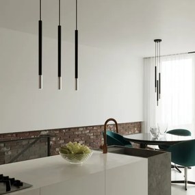 Sollux SL.0887 - Csillár zsinóron MOSAIC 3xG9/12W/230V fekete/króm