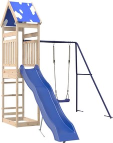 vidaXL tömör fenyőfa kültéri játszószett