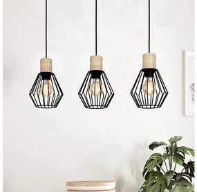 Eglo 44094 - Csillár zsinóron PALMORLA 3xE27/60W/230V