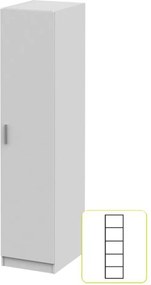 Szekrény, fehér, INVITA TYP 1