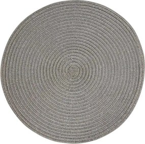 Asztali tányéralátét kerek szívószálas ezüst szürke 38cm 1db