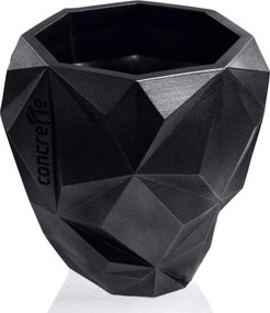 Virágtartó Geometric Black Metallic Poli 13cm Virágtartó