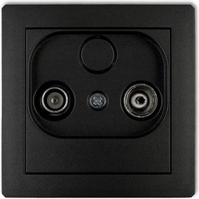 Fekete Rtv végződésű aljzat 12DG2K Deco Karlik