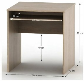 TEMPO ASISTENT 023 kihúzható íróasztal, sonoma tölgy