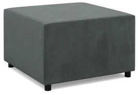 Zeus puff, bársony, 70x70, szürke