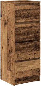 vidaXL antik fa színű szerelt fa tálalószekrény 37,5x35x99 cm
