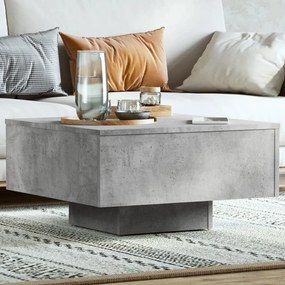 Betonszürke szerelt fa dohányzóasztal 60 x 60 x 31,5 cm