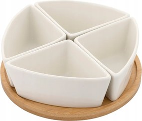 4 db-os salátástál szett bambusz alapon Tino Florina