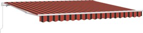 vidaXL Behúzható napellenző Narancs és Barna 400 × 300 cm