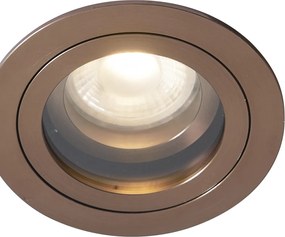 Modern süllyesztett spotlámpa sötét bronz forgatható és dönthető IP44 - Chuck