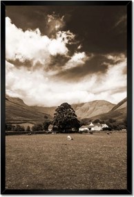 Poszterek keretben 40x60 Ír táj Szépia