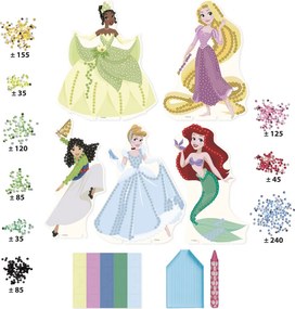 Disney Hercegnők Totum gyémántszemes kép 5 db-os