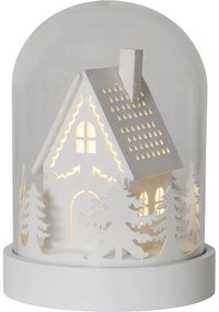 Fehér fénydekoráció karácsonyi mintával ø 12,5 cm Kupol – Star Trading