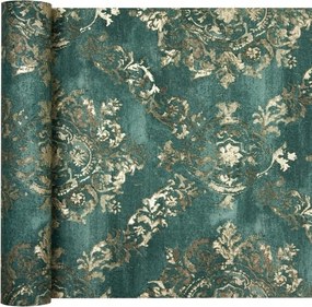 Klasszikus tapéta, zöld püré díszítéssel