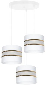 Csillár zsinóron CORAL 3xE27/60W/230V fehér