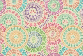 Flizelina Dekoratív Fotótapéta Hálószobába Színes mandalák 152x104 Ragasztó