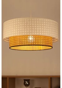 NATIA zsinóros függőlámpa 1xE27/60W/230V fehér/barna