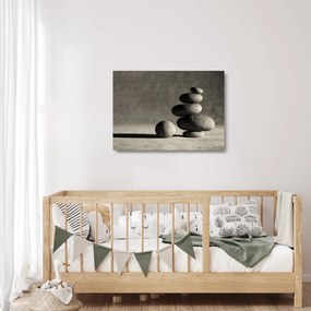 Üveg kép - Szürke kövek (70x50 cm)
