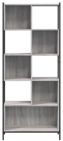 szürke sonoma színű szerelt fa könyvespolc 72x28x172 cm